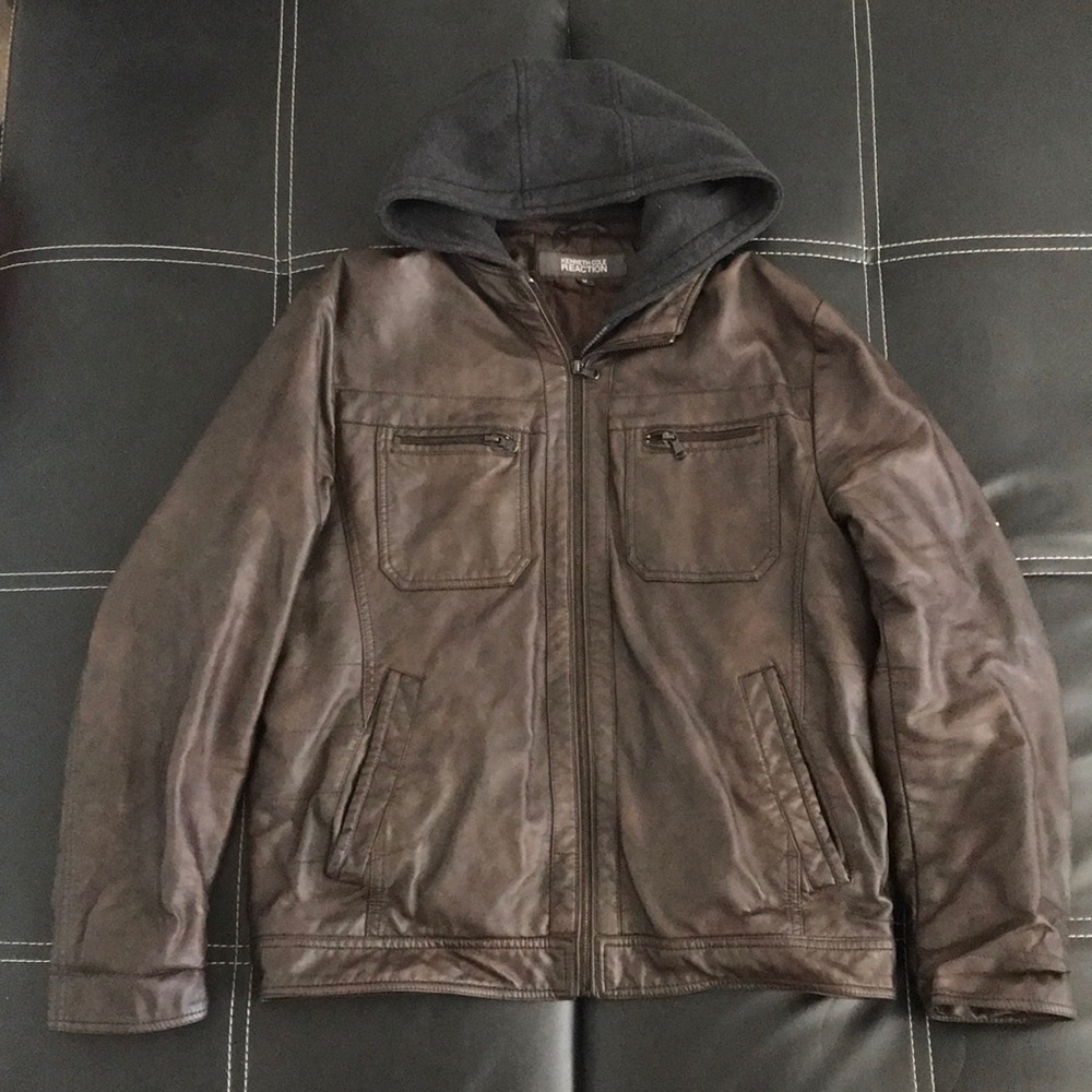 Kenneth Cole Leather Jacket. Size M